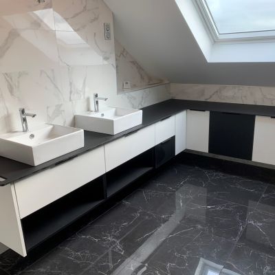 Salle de bain Noir & Blanc Mate